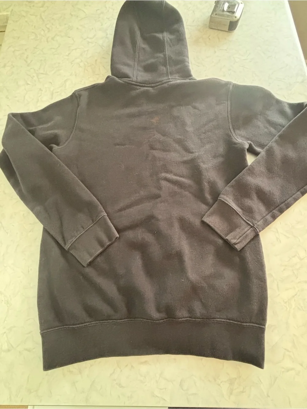 Adidas Youth XL (15-16 ) Graphic Cloudy Trefoil Pullover Hoodie Sweatshirt Black